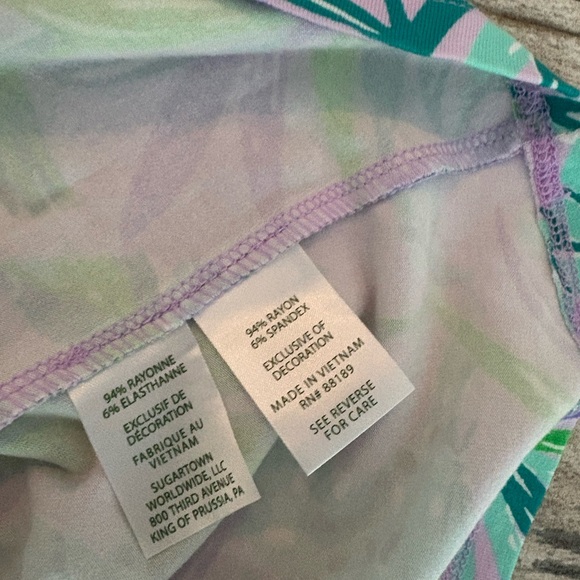 Lilly Pulitzer Green and lavendar  Patterned Dress - Picture 4 of 6